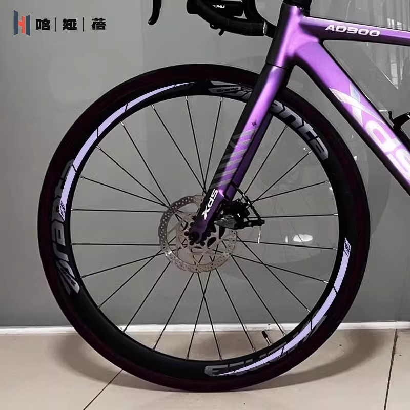 适用于崔克自行车装饰贴纸山地公路车轮毂贴纸防水轮组反光贴配件