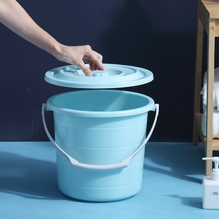 水桶加厚彩色带盖收纳桶 小桶有盖小水桶塑k料桶小号家用提水桶装