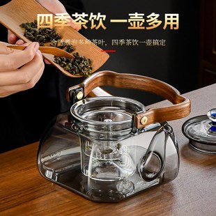 透明玻璃茶壶套装 泡茶喝茶煮 家用功夫茶具茶A杯喝茶日式 2024新W款