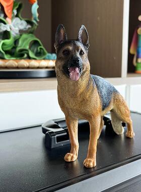 跨境可爱柯基桌面小摆件办公室写实牧羊犬动物摆件送礼装饰品