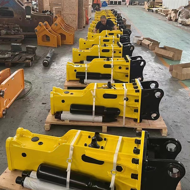 破碎锤装载机破碎工具挖掘机属具石料直角型破碎头挖机破碎锤