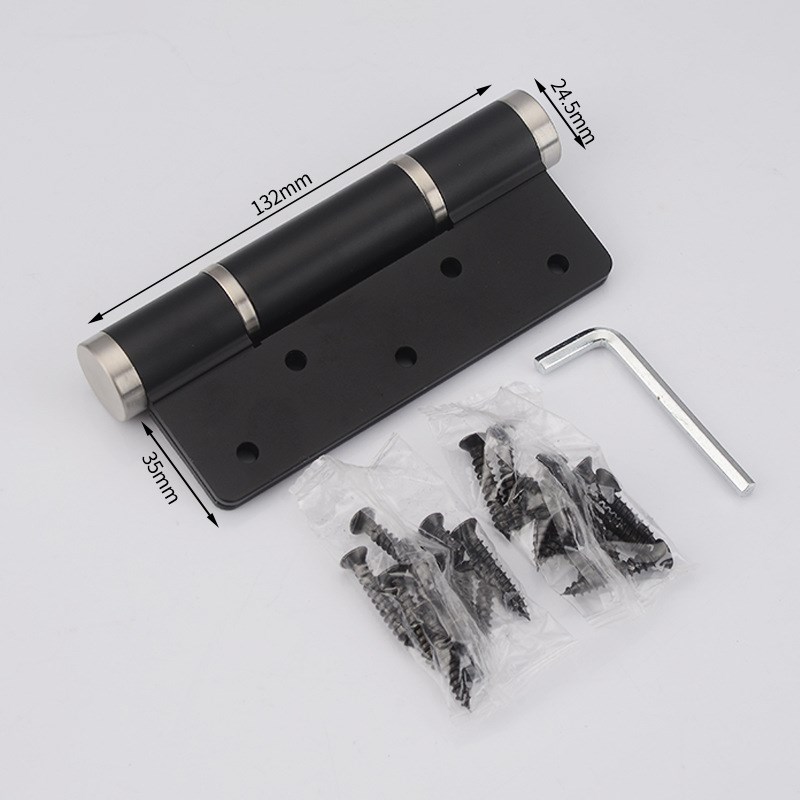 太空铝隐形液压缓冲弹簧定位合页隐藏式多功能自动关门闭门器合页