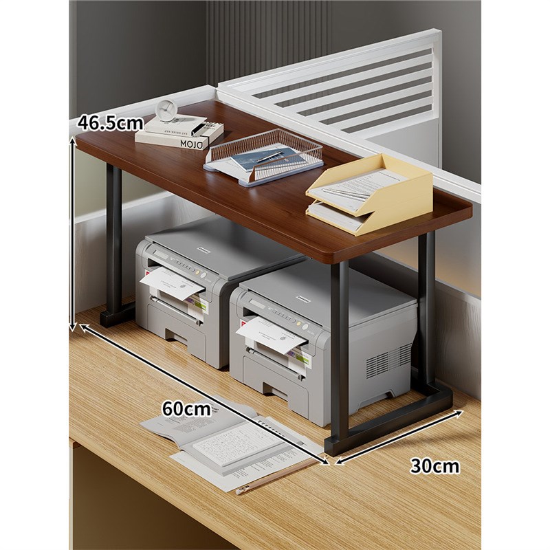 办公桌置物架桌上双层打印机资料放置家用小型加宽台面复印机架子