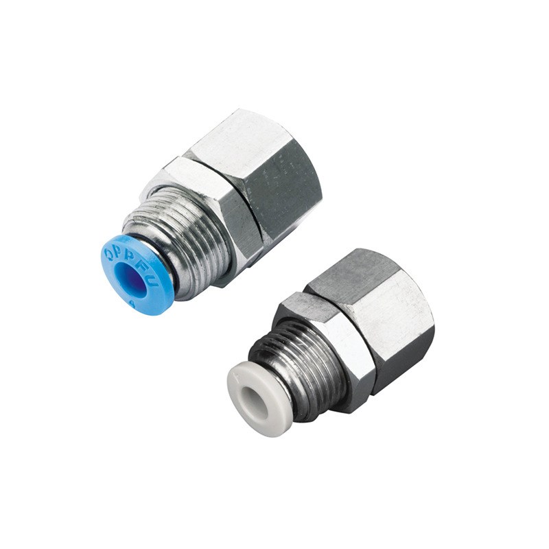 气动接头PMF4/6/8/10-M5/01/02/03/04内螺纹隔板气动气管快速接头