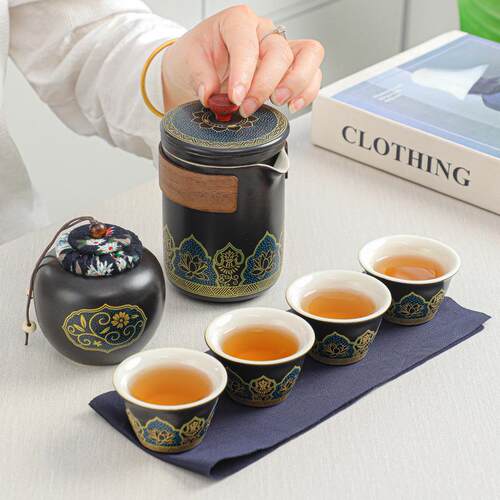 旅行茶具套装便携式户外露营旅游泡茶喝茶装备随行快客杯教师节礼