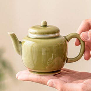 厂家耀州窑青瓷小品茶壶单壶高档个人专业功夫泡茶壶小号单个茶具