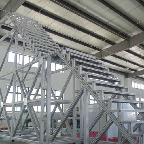 工业铝型材工业踏步走台系统铝材踏步平台型材踏步框架