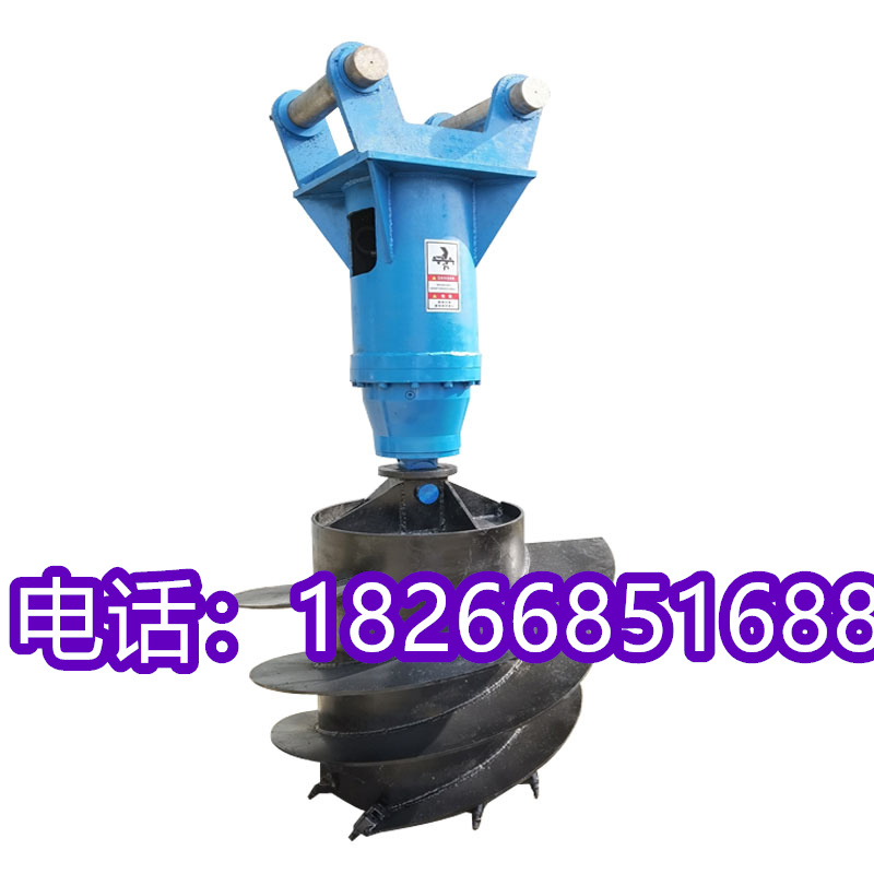 怪手改螺旋钻机 光伏桩G基础怪手钻D孔 动M力头螺旋地钉打桩机 厂