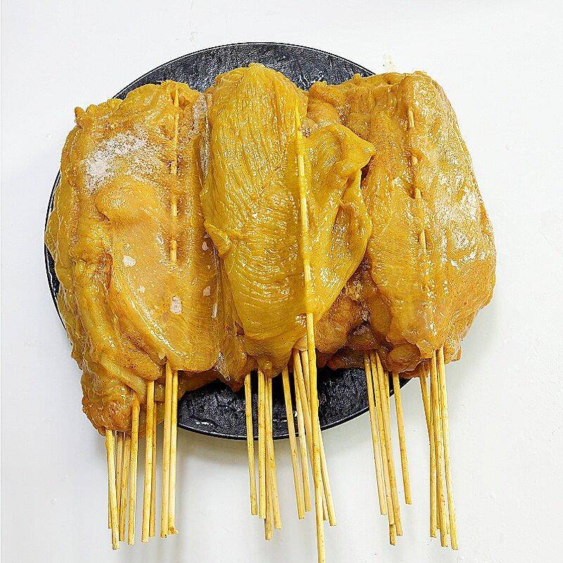 新品整块咖喱里脊肉串奥尔良鸡肉串可炸可烤空气炸锅食材里脊肉片