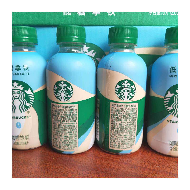 星巴克星小咖200ml*4瓶装即饮咖啡饮料低糖拿铁休闲办公室下午茶