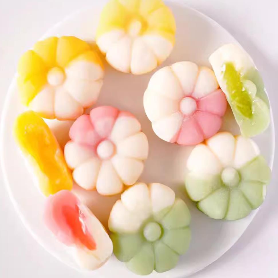 冰皮月饼爆浆流心奶皮子中秋多口味水果味榴莲月饼糯米糍零食整箱