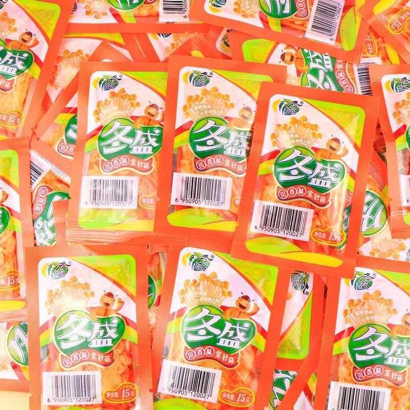冬盛金针菇川香味15g独立小包装休闲零食品小吃下饭菜开袋即食