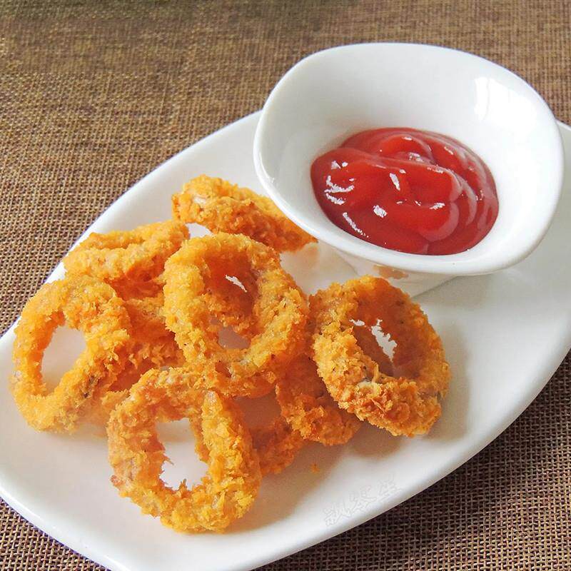 极速亚洲渔港香酥鱿鱼圈商用黄金裹粉半成品西餐油炸小吃鱿鱼须整