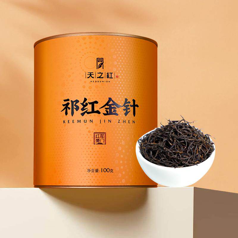 天之红祁门红茶官方旗舰店新茶一级祁红金针100g
