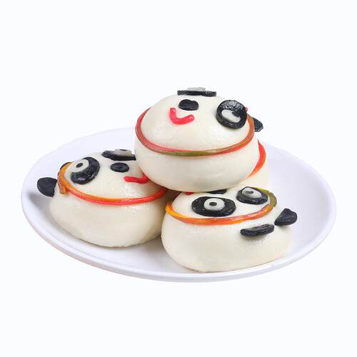 新品萌萌熊儿童卡通早餐包豆沙包馒头面点点心包子果蔬包早餐食品