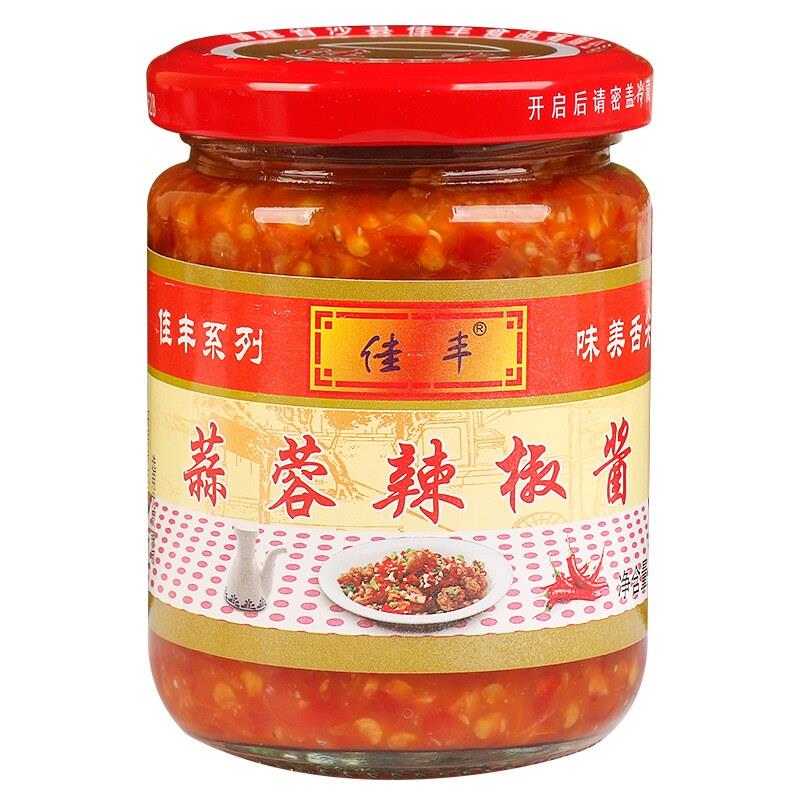 正宗佳丰沙县辣椒酱230g拌面下饭菜蒜蓉辣酱特产福建小吃专用酱料
