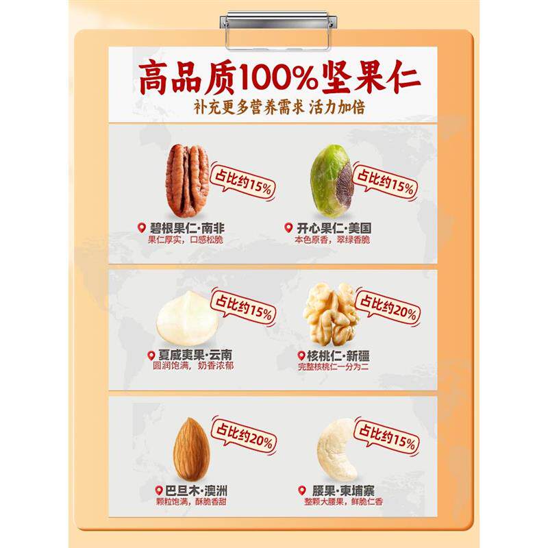 新货孕妇专用每日坚果混合纯干果原味无添加罐装产前产后健康营养