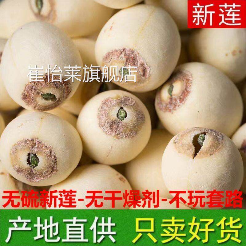 新货特级带芯白莲子干货50