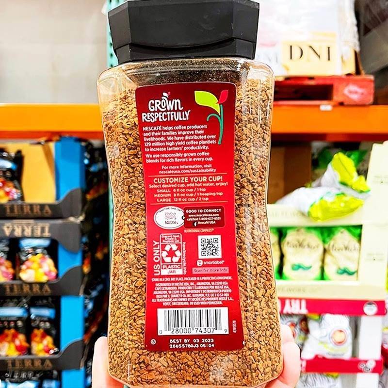 美国原装进口Nescafe金牌雀巢原味速溶咖啡粉397g免煮冲饮无加糖