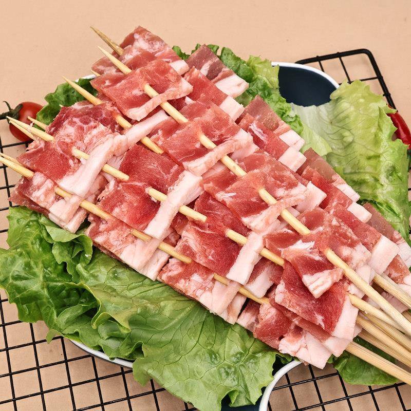新品原切五花肉串烧烤串串冷冻半成品食材商用油炸小吃类家庭整箱