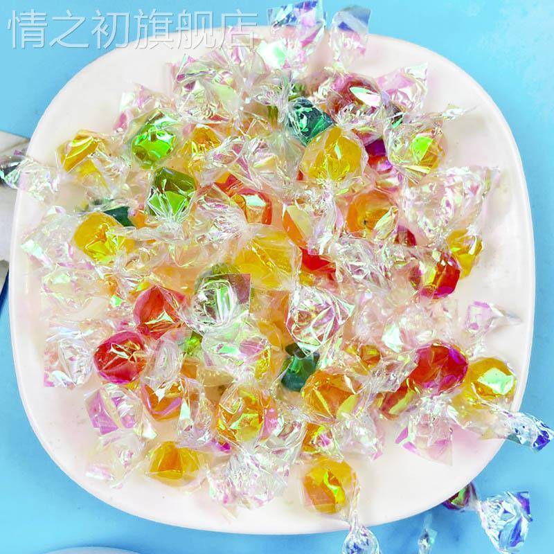 千纸鹤水果彩糖袋装许愿高颜值硬喜棒棒糖网红万圣节年货零食