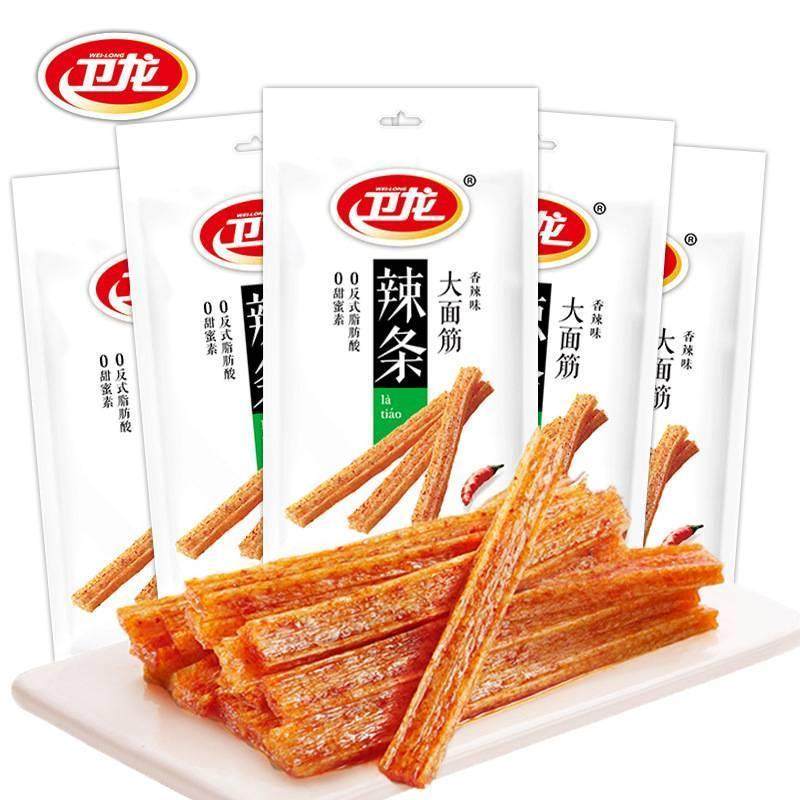 卫龙大面筋辣条106g*6袋装大包装儿时怀旧经典零食小吃解馋特产