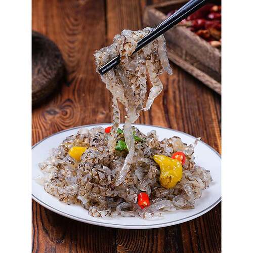 新品泡椒鱼皮丝凉拌菜凉菜酒店饭店半成品商用冷菜开袋即食香辣鱼