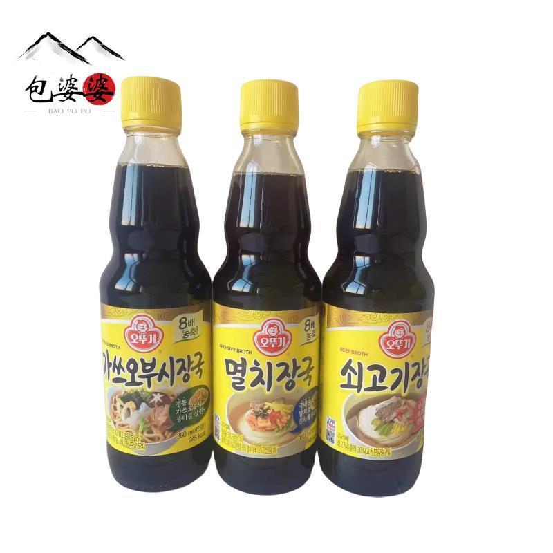 韩国进口不倒翁挂面汤调味料牛肉银鱼柴鱼片面条汤提鲜酱汁360ml