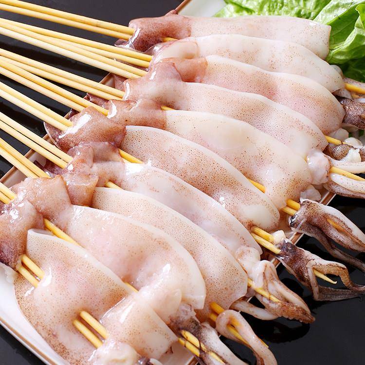 新品铁板大鱿鱼串烧烤串火锅油炸食材家庭商用新鲜冷冻半成品顺丰