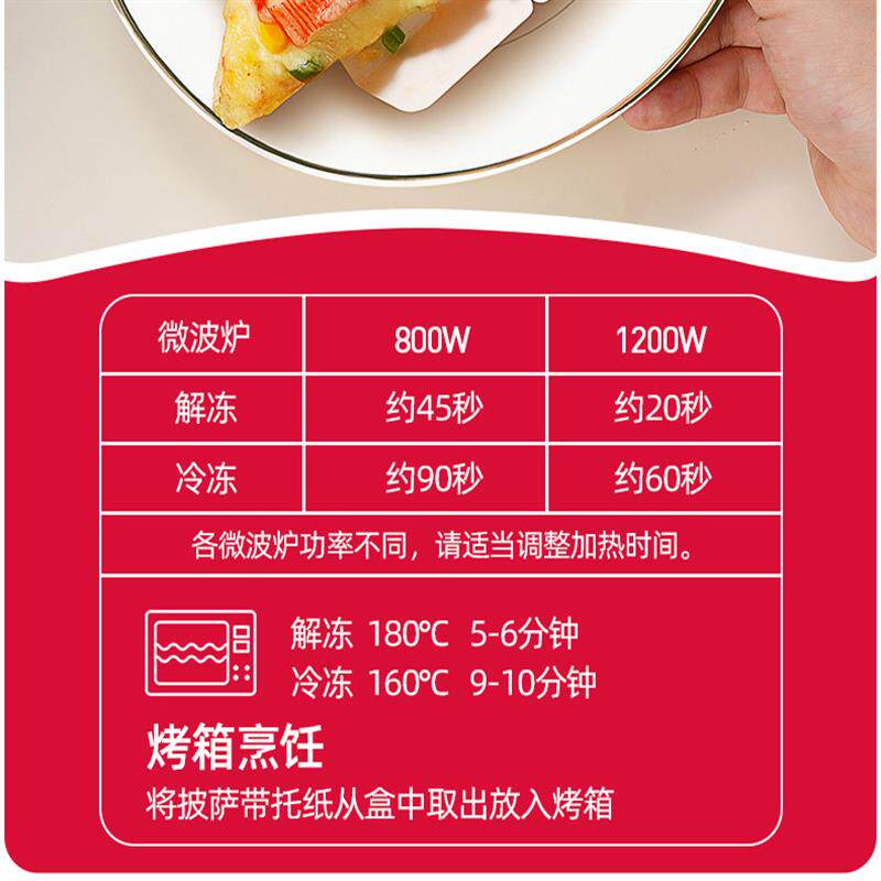 极速披萨速冻早餐半成品家用儿童早餐速食空气炸锅匹萨旗舰