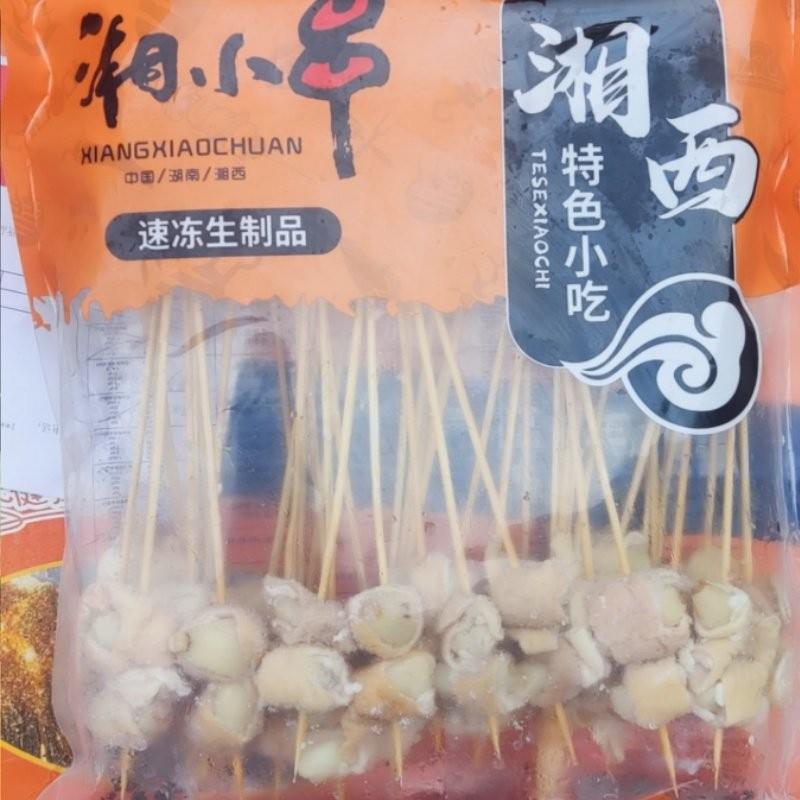 新品湘小串蒜爆肥肠串肥肠包蒜烧烤铁板油炸新鲜冷冻半成品食材烤