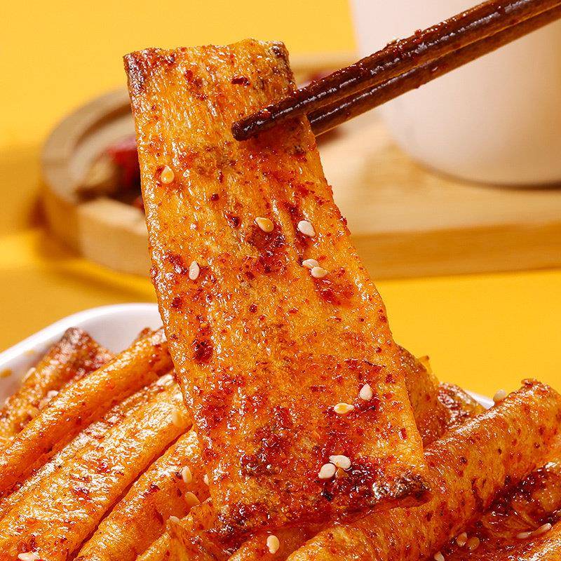 思乡山手撕豆皮湖南特产平江香辣豆干麻辣零食辣条小包装怀旧零食