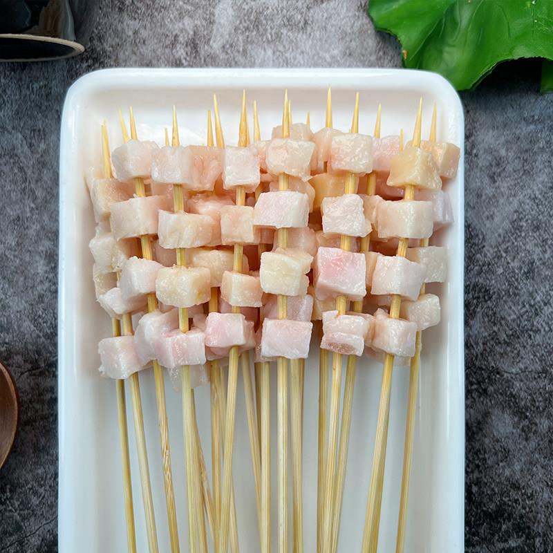 新品牛油小串烧烤食材铁板牛胸口油串湘西小串奶香牛油商用冷冻半