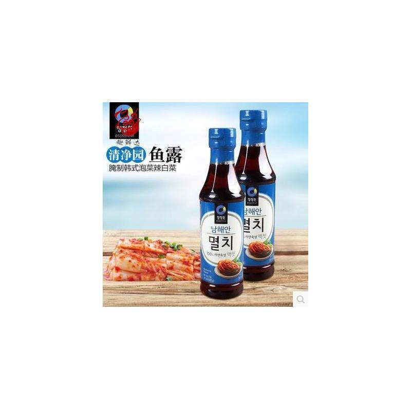 包邮韩国清净园蓝标鱼露蓝瓶鱼汁韩式泡菜辣白菜用调料海鲜汁500g