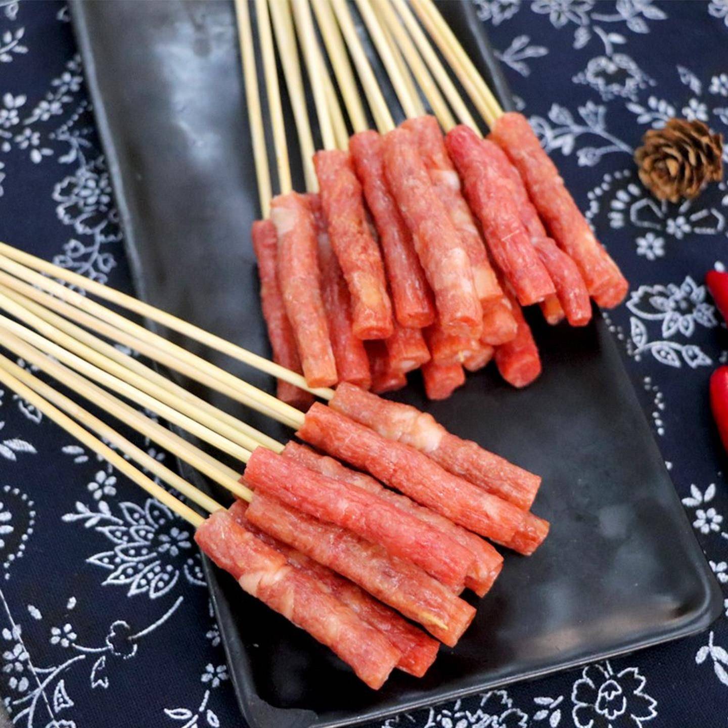 新品腊肠小串商用广式香肠烤肉串火锅油炸烧烤食材四川特产一口肠