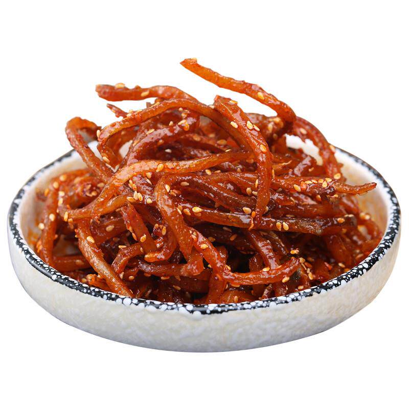 新货鱼丝香辣蜜汁鳗鱼丝海鲜即食辣小鱼干北海特产休闲零食整箱十