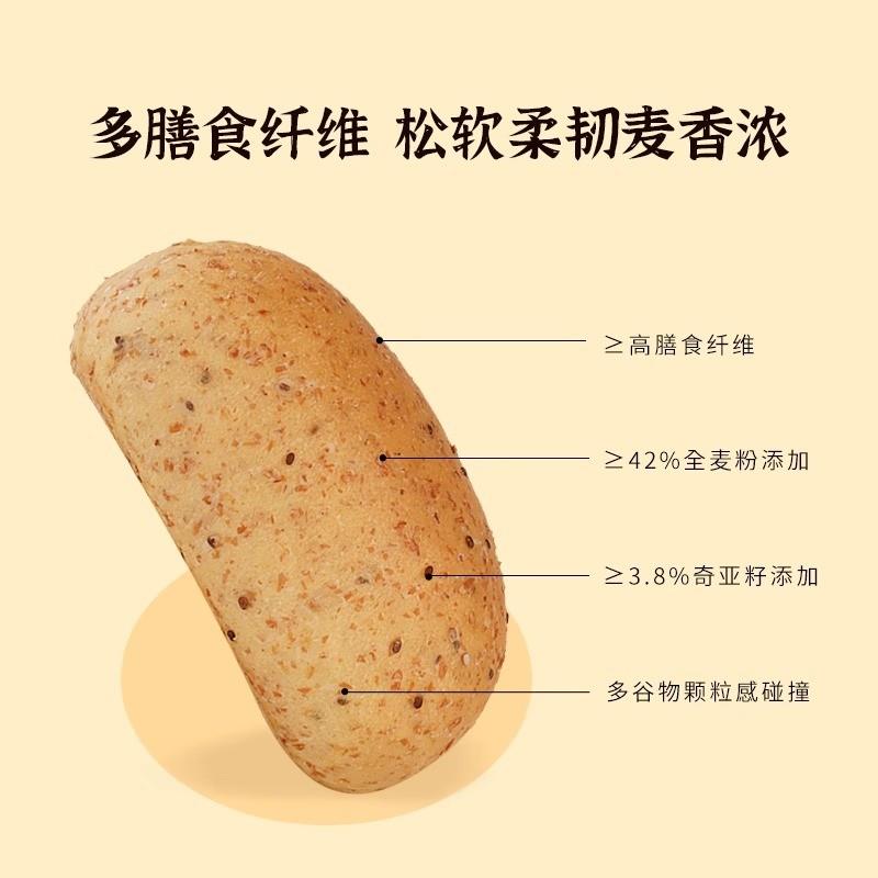 阿泊町全麦软欧包奇亚籽代餐面包饱腹0蔗糖手工切片三明治早餐