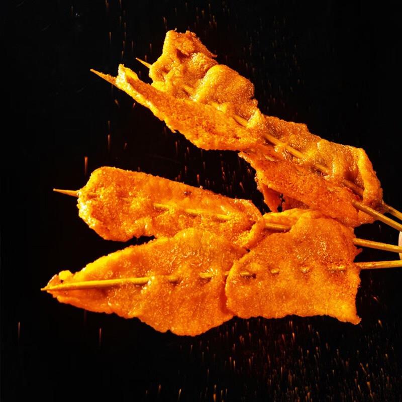 新品猪里脊肉串商用半成品大串手抓饼配菜麻辣烫烧烤食材鸡柳肉片