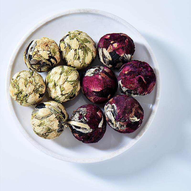 龙珠茶玫瑰茉莉白茶红茶手工花茶龙珠茶礼盒散装云南手工花茶球