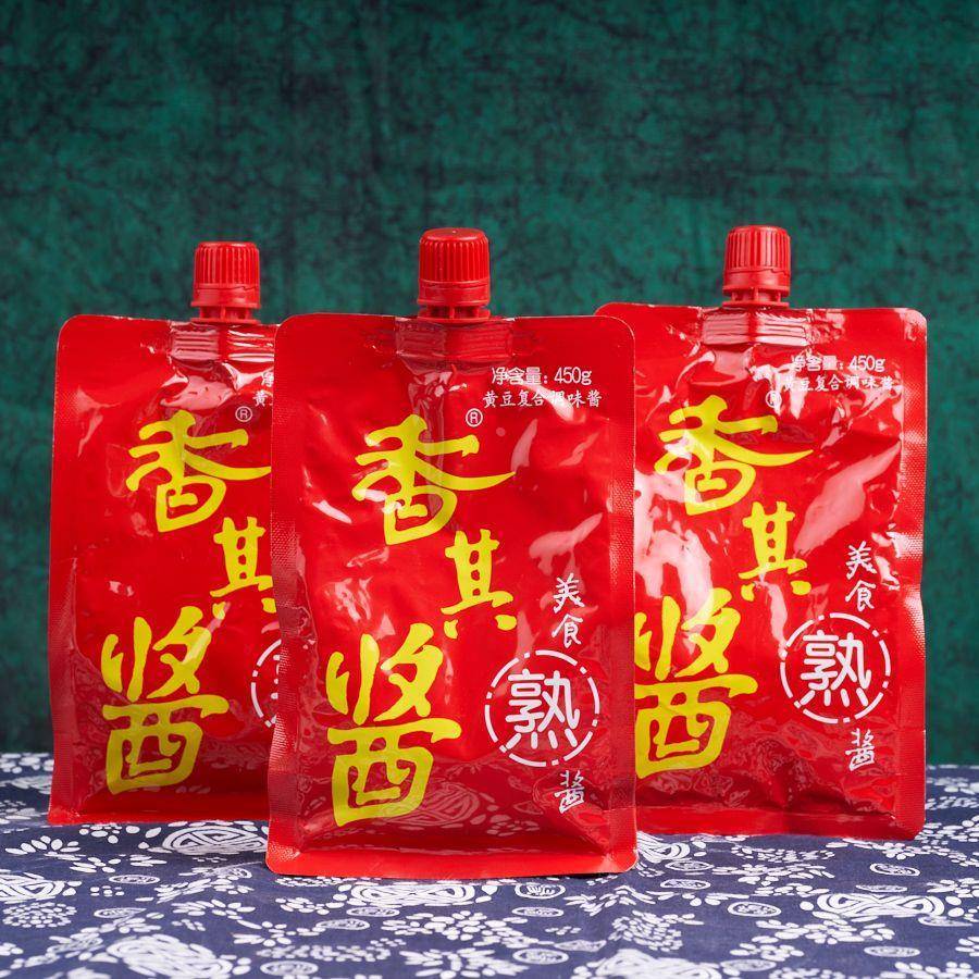 香其酱450g大袋香其酱自立袋拧盖黄豆酱东北酱农家酱拌面酱下饭酱
