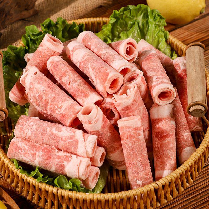 新品风味羊肉卷涮羊肉片高钙羊肉卷肥牛卷商用麻辣烫新鲜现切食材