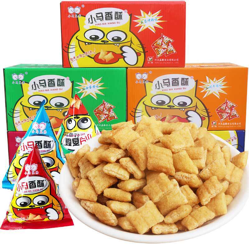 小马酥膨化食品零食小卖部