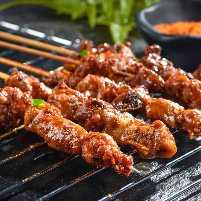 新品猪油筋肉串新鲜30串冷冻小油边串护心脂肉串烧烤油炸家庭商用
