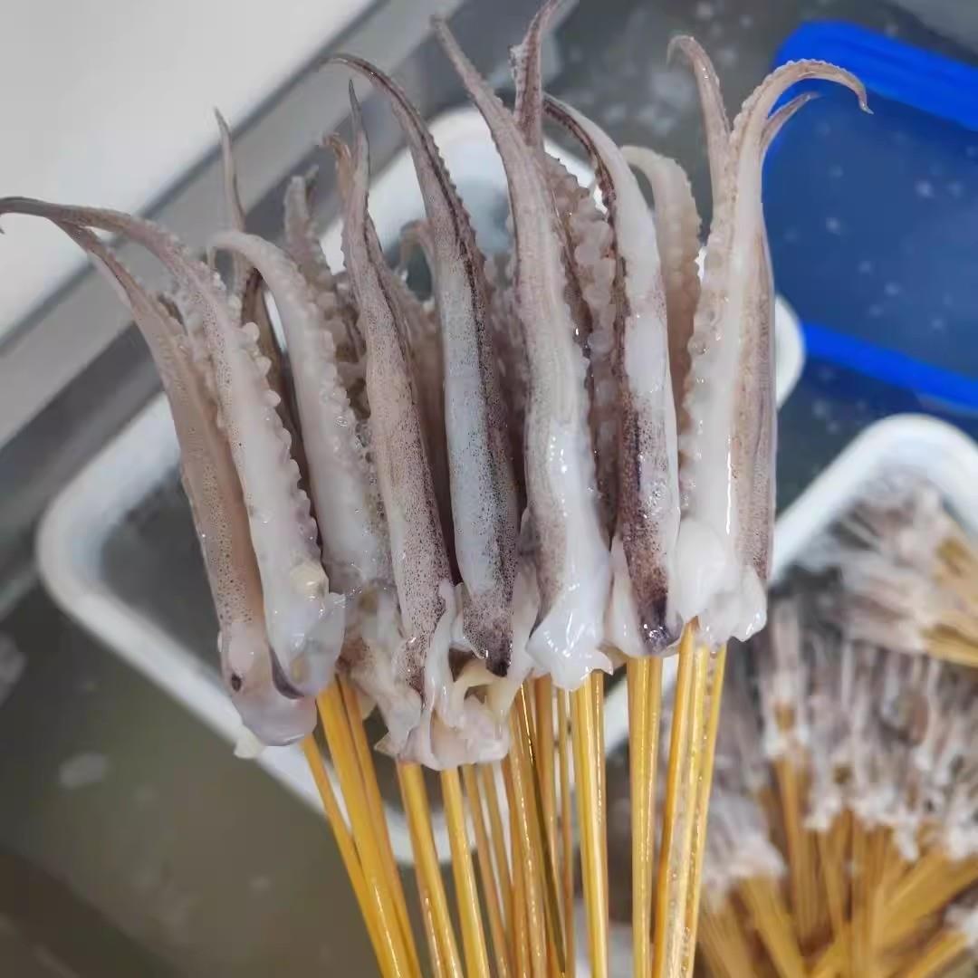 新品12克鱿鱼须串7支*10把*5包铁板烧烤小串新鲜鱿鱼串涮锅串鱿鱼