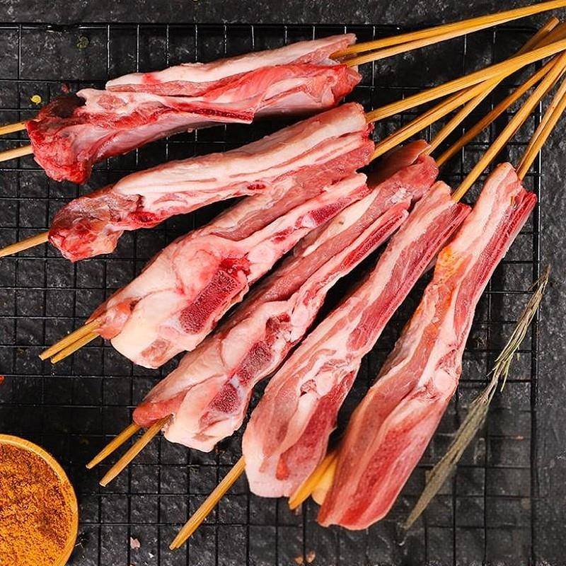 新品新鲜羔羊肋排串商用半成品烧烤食材羊肉串内蒙古散养烤肉