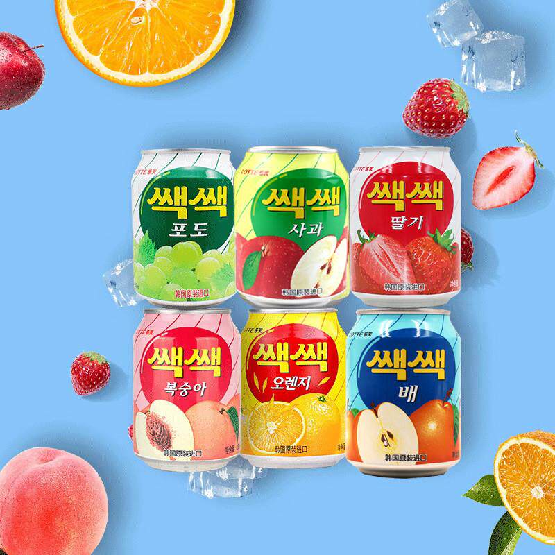 速发网红果肉饮料芒果汁海太葡萄汁238ml*12罐混合口味