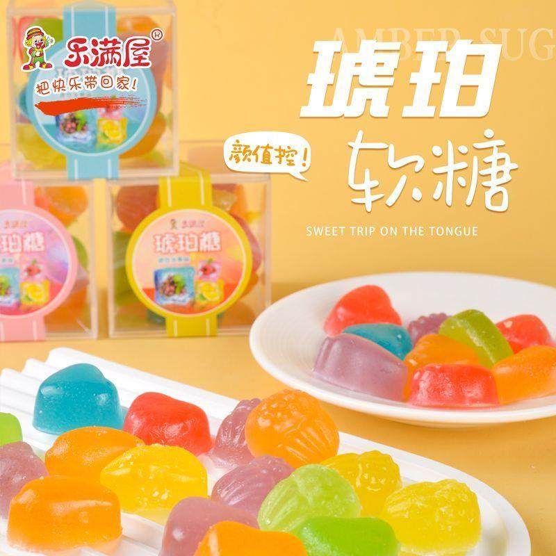 网红抖音琥珀糖韩国吃播声控糖水晶糖钻石水果味糖果少女心宝石糖