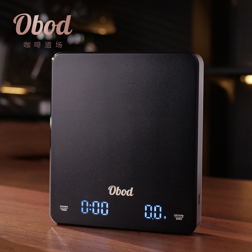 Obod意式咖啡电子秤小型咖啡豆称重器手冲计时咖啡称家用料理秤