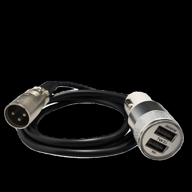 一拖二闪充头电动轮椅配件大全USBG口充电插头电动轮椅充电头