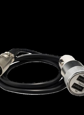 一拖二闪充头电动轮椅配件大全USBG口充电插头电动轮椅充电头